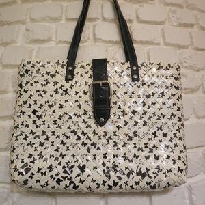 Vintage Nahui Olin Black & White Butterfly Candy Wrapper Tote Bag